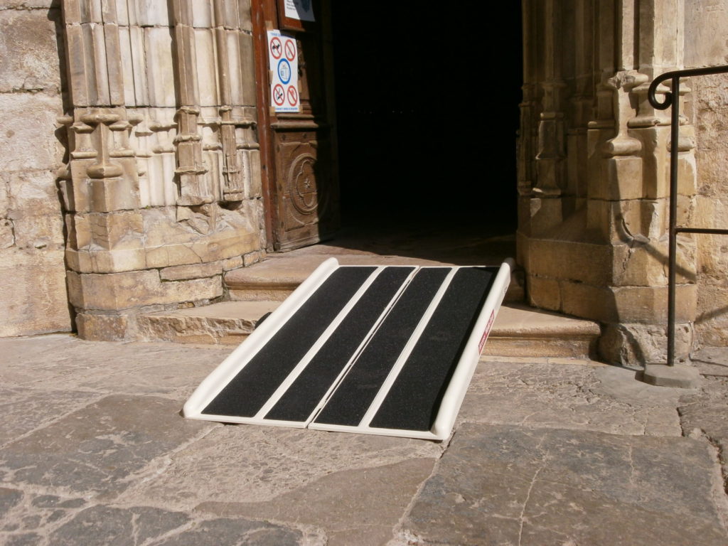 Accessibility of a church with a fibreglass Briefcase ramp